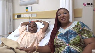 Okwara’s mother from Nigeria talks about her spine surgery at BLK Hospital